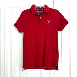 American Eagle Polo Shirt Youth Teen Boy Size S Red 100% Cotton Preppy School